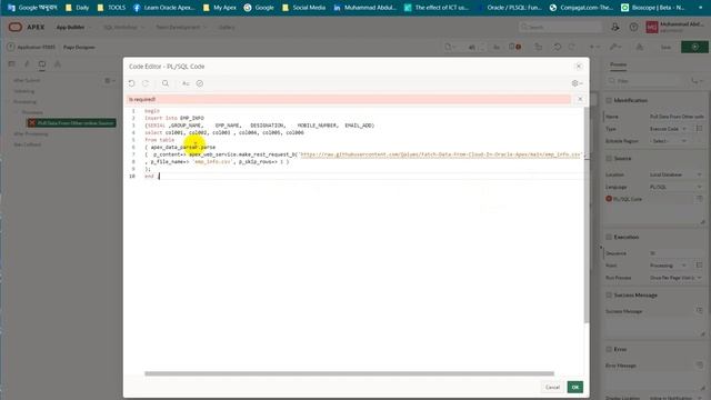Fetching and Parsing Data from Other Source To Oracle Database Using Web service in Oracle Apex смотреть онлайн