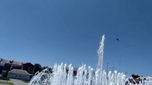 Кропоткин. Поезд №480 Сухум - Санкт-Петербург, прибытие, стоянка и отправление по станции Кавказска