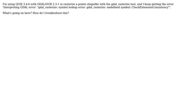 GDAL error in QGIS: "Interpreting GDAL error: "gdal_rasterize: symbol lookup error:... смотреть онлайн
