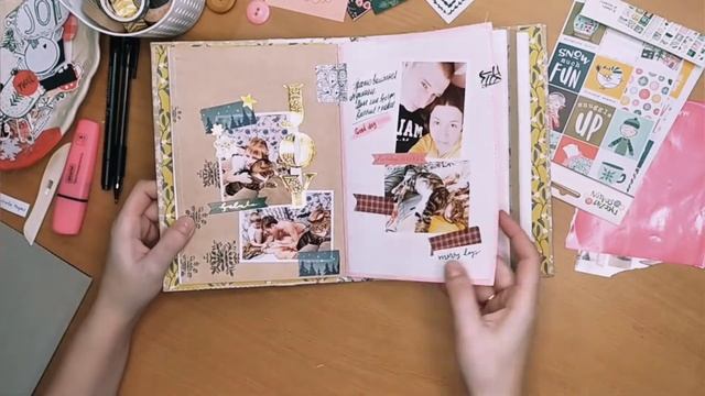Декабрьский дневник часть 2 / скрапбукинг процесс /scrapbooking / December Diary