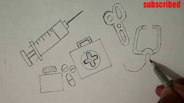 How to Draw Doctor's Medical Set Colouring Drawing | Doctor's Medical Kit Drawing with colour Easy смотреть онлайн