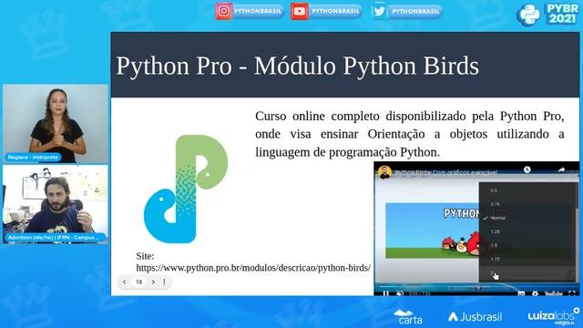 Free Python Games: jogos para ensino de programação - Adorilson Araújo & Breno Almeida [PyBR2021] смотреть онлайн