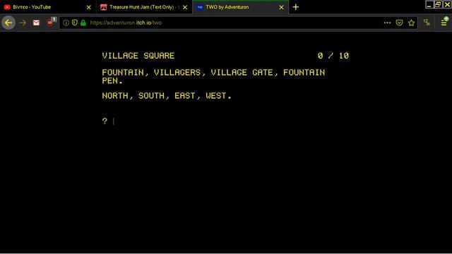 TREASURE HUNT TWO text adventure game ONLINE LOOK INDIE RETRO NEWS treasure hunt jam смотреть онлайн