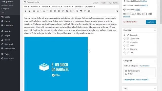 UebboGuide - Aggiungere foto o video in un articolo con Wordpress смотреть онлайн