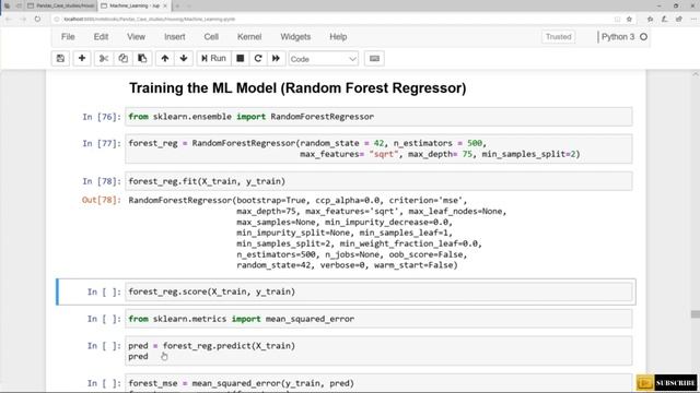 Training the ML Model Random Forest Python Data Science Project || #anaconda #jupyterlab #python смотреть онлайн