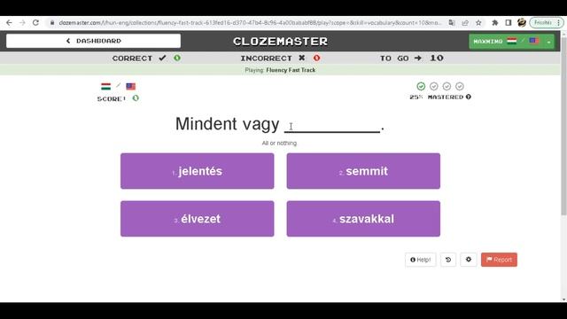 Изучение венгерского языка с помощью онлайн платформы clozemaster смотреть онлайн