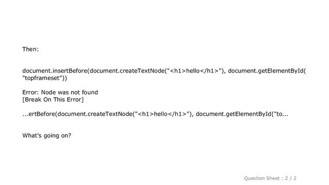 HTML : Node not found error - despite node can be found in console смотреть онлайн