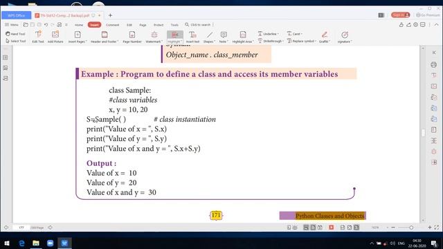 CHAPTER-10-PYTHON CLASSES AND OBJECTS смотреть онлайн