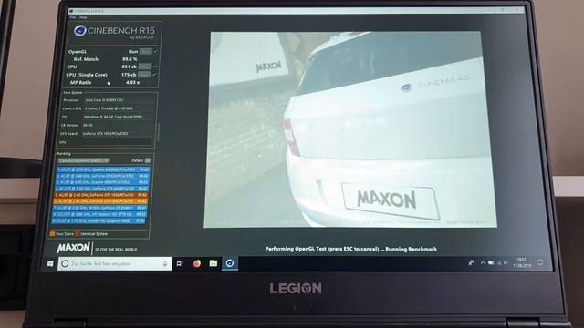 Lenovo Legion Y540 CINEBENCH R15 (i5-9300H, GTX 1650, FHD 60 Hz screen) -TEST- смотреть онлайн