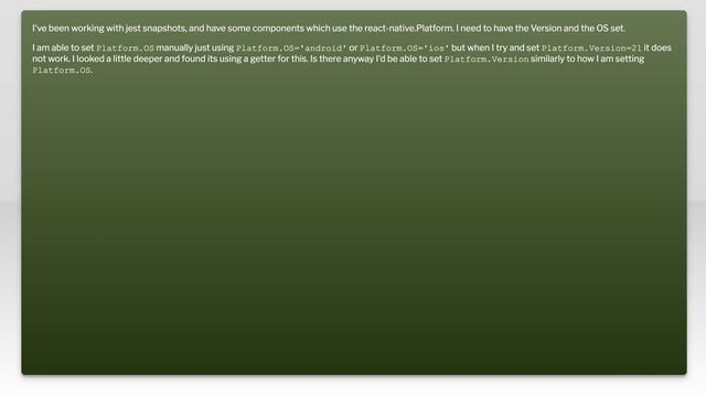 React Native Mocking Platform.Version смотреть онлайн