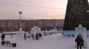 Магнитогорск, новогодняя ёлка и ледяной городок на Курантах (30.12.2019)