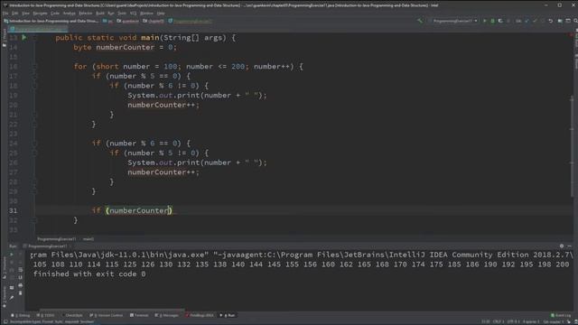 Intro to Java Chapter 05 Exercise 11 - Find Numbers Divisible by 5 or 6, but not both смотреть онлайн
