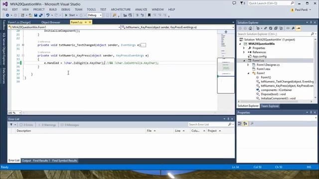 Twenty C# Questions Explained, 16, How do I make a text box that only accepts numbers смотреть онлайн