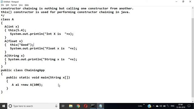 what is the constructor chaining in java смотреть онлайн