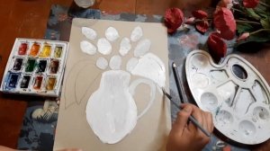 Изо для детей. Как легко нарисовать букет цветов ко дню матери.