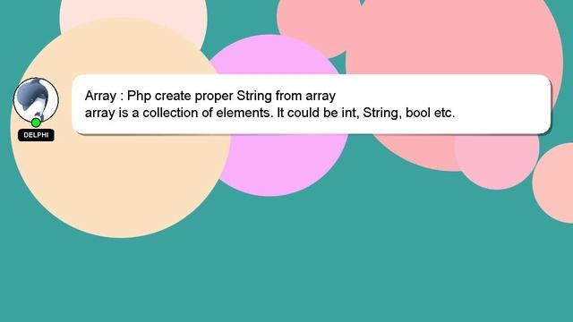 Array : Php create proper String from array смотреть онлайн