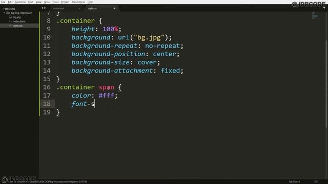 Simple Responsive Background Image | HTML and CSS || JDBCODE смотреть онлайн