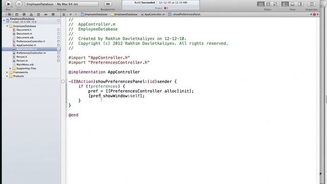 Разработка приложений для Mac OS X: NIB-файлы и NSPanel в Objective C. Лекция 8 Модуль 4 смотреть онлайн