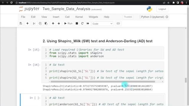 Two sample data in Python || (Two-Sample T-test & Mann-Whitney U test in Python) || Tutorial 4 of 2 смотреть онлайн