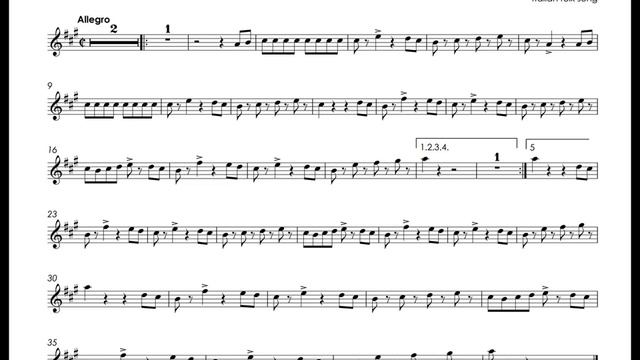 Tiritomba - Italian folk song - backing track for trumpet Bb смотреть онлайн
