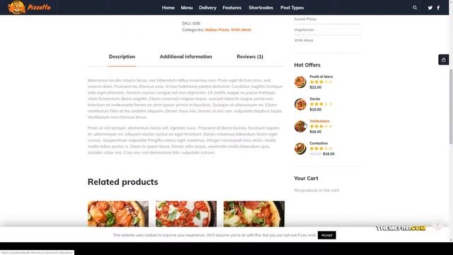 Momoka - Pizza Cafe and Restaurant WordPress Theme burger food смотреть онлайн