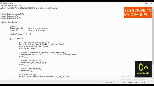 Auto-Playing Slideshow in java swing смотреть онлайн