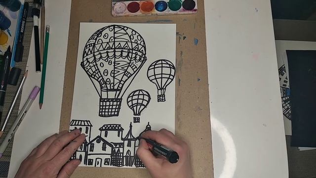 Рисуем воздушный шар смотреть онлайн
