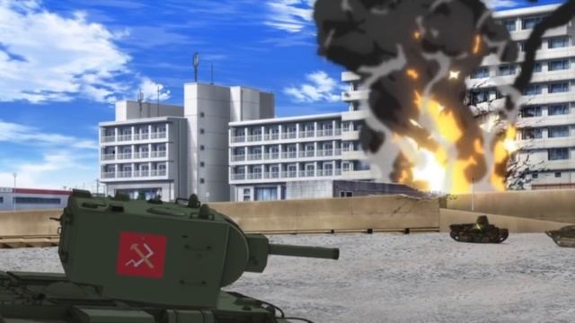 KV-2 IN ACTION (Girls und Panzer Der Film) смотреть онлайн