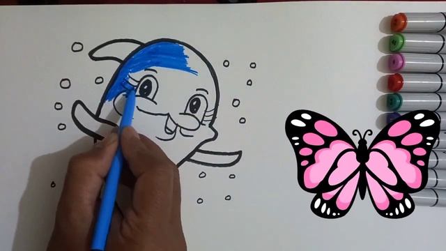 How to draw a fish for children / Как нарисовать рыбку для детей / bolalar uchun baliq chizish #kid смотреть онлайн