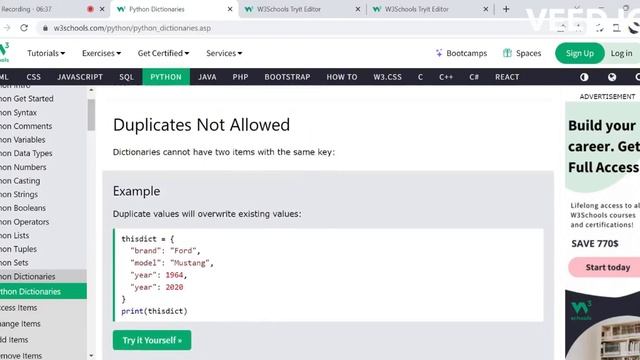 W3Schools PythonTutorial | Python Tutorial for beginners in Telugu | W3schools.com | W3schools смотреть онлайн