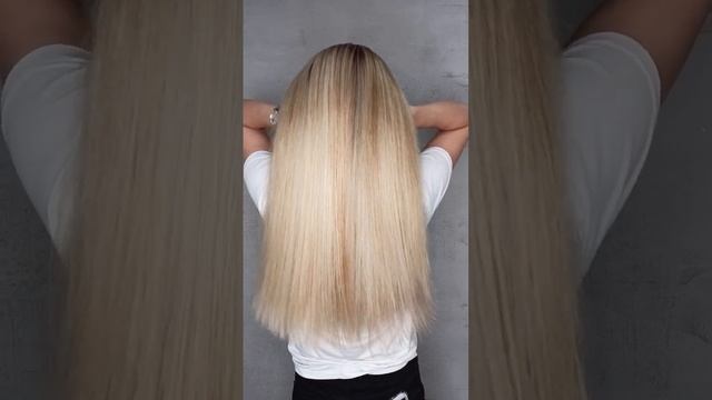 Мелирование в теплых тонах. Мелкое мелирование с выдувом. Длинные волосы смотреть онлайн