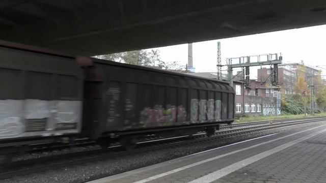 Rail Traffic at Hamburg-Harburg (2) / Bahnalltag in Hamburg-Harburg (2) 12/11/2021 смотреть онлайн