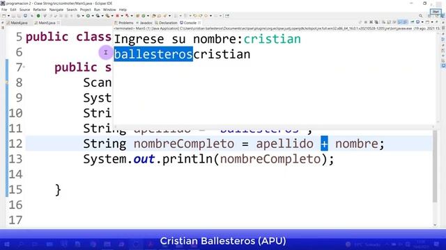 Clase String en JAVA Metodo trim concat substring mas validaciones y replace PARTE 1/2 смотреть онлайн