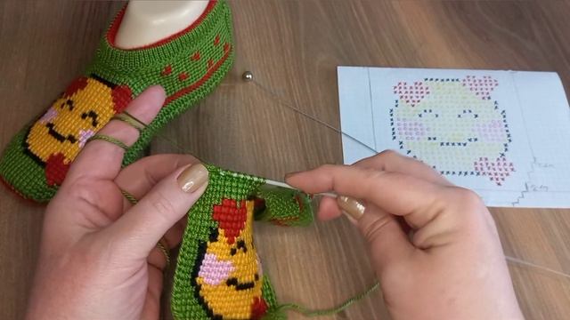 Вязаные тапочки 