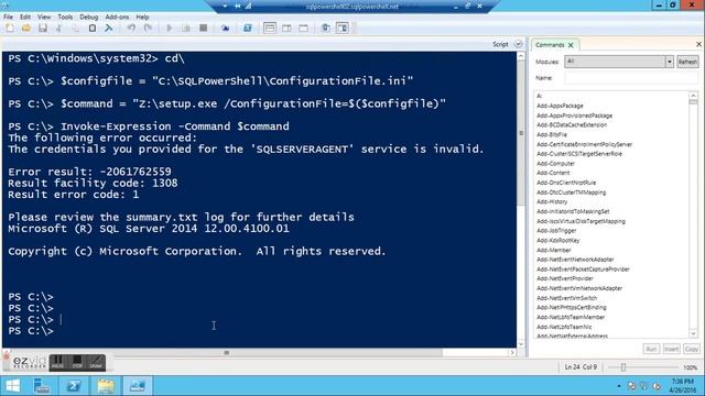 Specify the SQL Agent password AGTSVCPASSWORD смотреть онлайн