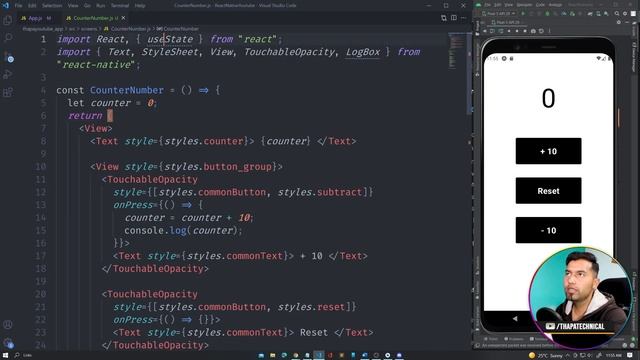 Counter App using useState Hooks in React Native | State Management in React Native in Hindi #23 смотреть онлайн
