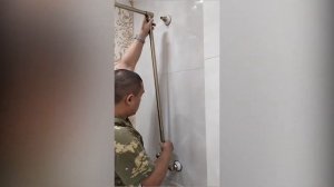 Монтаж душевой стойки Lemark.