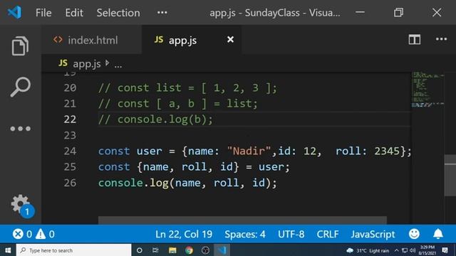 Advanced JS Class 02 | String Interpolation, Enhanced Object Properties, De-Structuring, Class смотреть онлайн