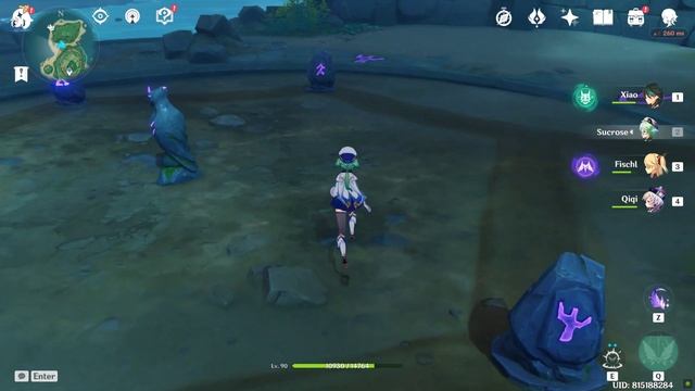 North of Shirikoro Peak Stones Puzzle Genshin Impact Move in the direction of the symbol смотреть онлайн