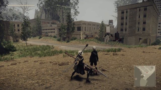 NieR:Automata — Heavy Sword + Spear Combo смотреть онлайн
