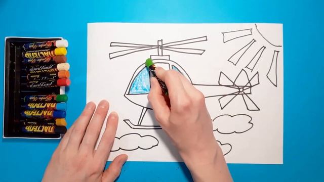 Как нарисовать ВЕРТОЛЕТ. Рисуем с детьми. How to draw a HELICOPTER. смотреть онлайн