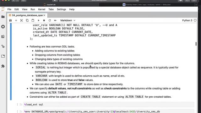 Mastering Python - Performing Database Operations - DDL – Data Definition Language смотреть онлайн