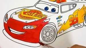 Draw NEXT GEN Lightning McQueen in CARS 4 | Drawing and Coloring Pages for Kids
