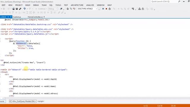 Jquery Datatable with Paging,Sorting,Searching смотреть онлайн