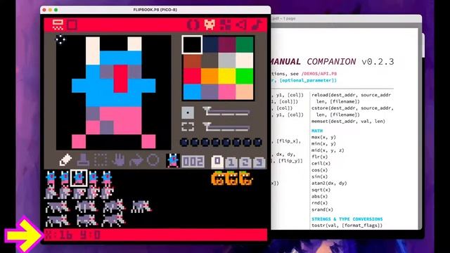 7a: array tables, modulus & stretching sprites [HIVE PICO-8 Tut] смотреть онлайн