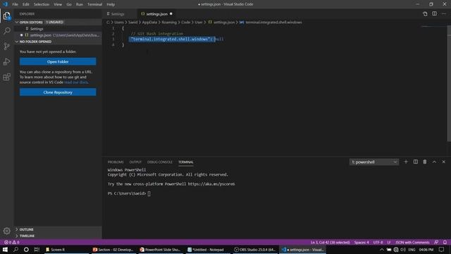 How to integrate Git Bash with Visual Studio Code and review configuration. смотреть онлайн