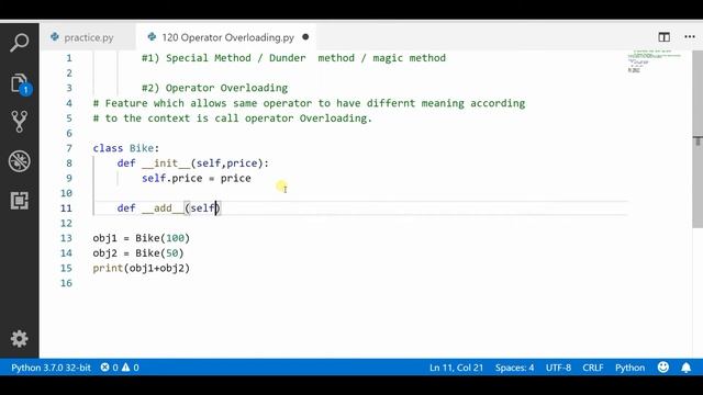 Operator Overloading & Magic Method ||Python tutorial смотреть онлайн
