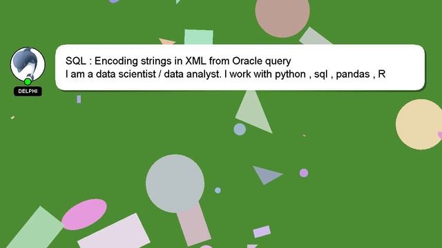 SQL : Encoding strings in XML from Oracle query смотреть онлайн