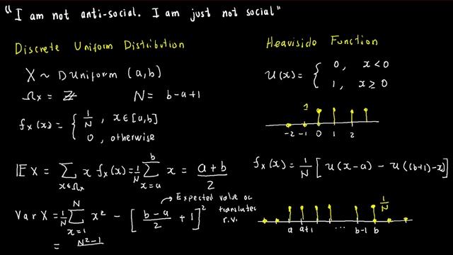 Lecture 24: Discrete uniform distribution and Sum of independent random variables смотреть онлайн