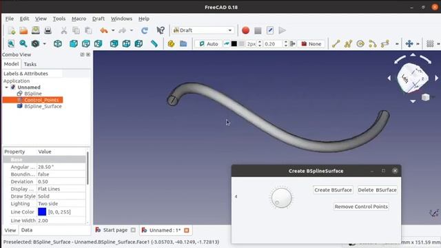 Concentric BSpline Surfaces from BSpline Curve using FreeCAD смотреть онлайн